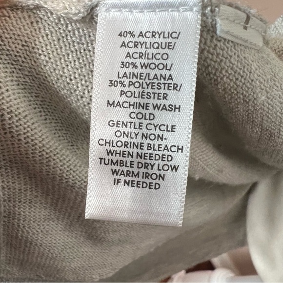 Ann Taylor Loft Lightweight Wool Blend Open Front Cardigan Sweater Gray Small - Picture 6 of 6